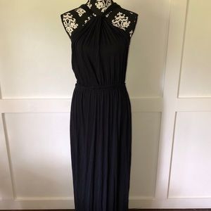 Navy Blue Cotton L Tahari Dress